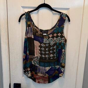 Tracy Evans Colorful Geometric Tank Top
